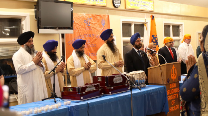 Sikh Prayers at_Candlelight vigil to honor Deputy Sandeep Singh Dhaliwal at Sikh Gurdwara Palatine IL_2 Oct 2019.JPG