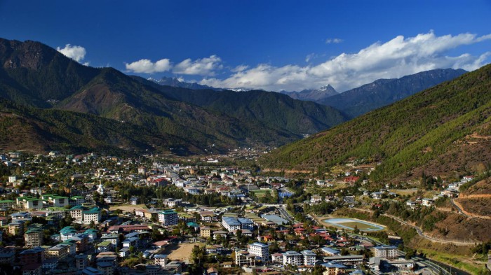 Aerial view of Bhutan’s capital, Thimphu -httpeurokulture.missouri.educoping-in-bhutan (102K)