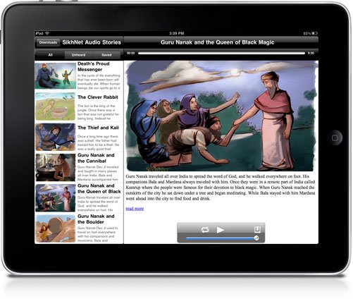 iPad Preview of SikhNet Stories for Kids App