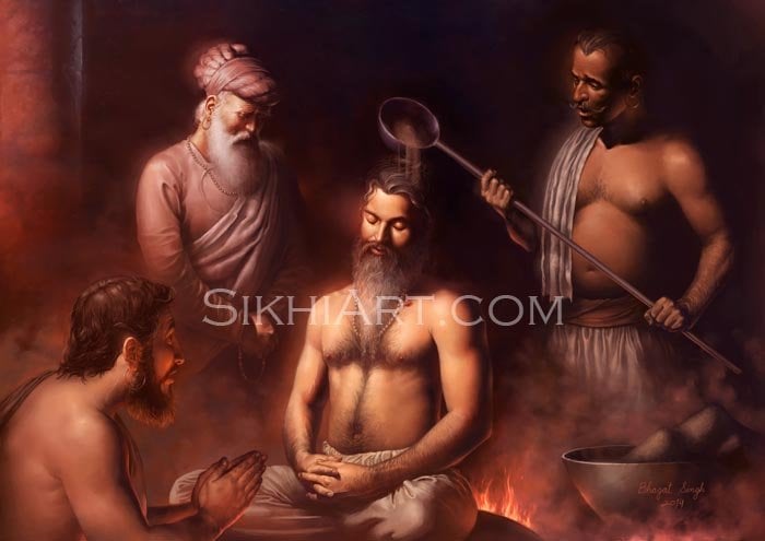 guru-arjan-hot-plate-martyr-arjun-dev-fine-art-sikh-painting-bhagat-singh-bedi (54K)