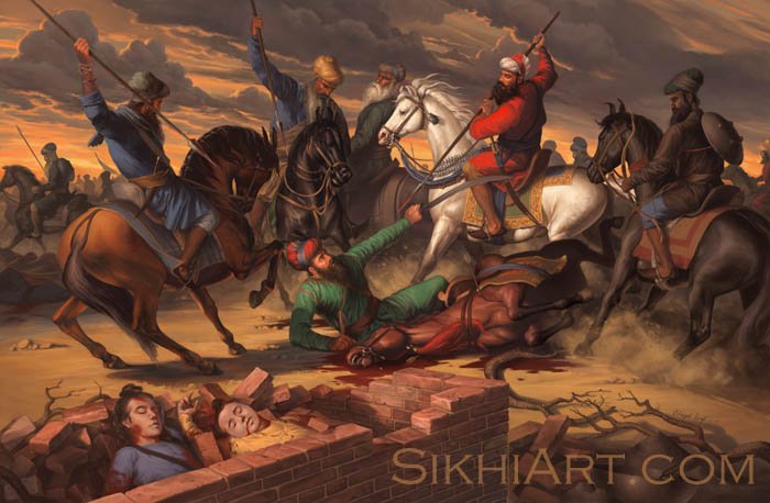 close-up-banda-singh-wazir-khan-hunt-chottesahibzadey-bricked-alive-martyrdom-guru-gobind-singh-sirhind-bhagat-singh-bedi (82K)