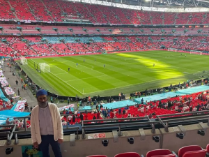 Arjan Singh in Wembley Stadium