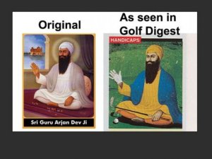 Sikh Guru as a Golfer