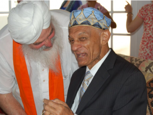 Reverend C.T. Vivian visiting the Sikh Community in Espanola, New Mexico