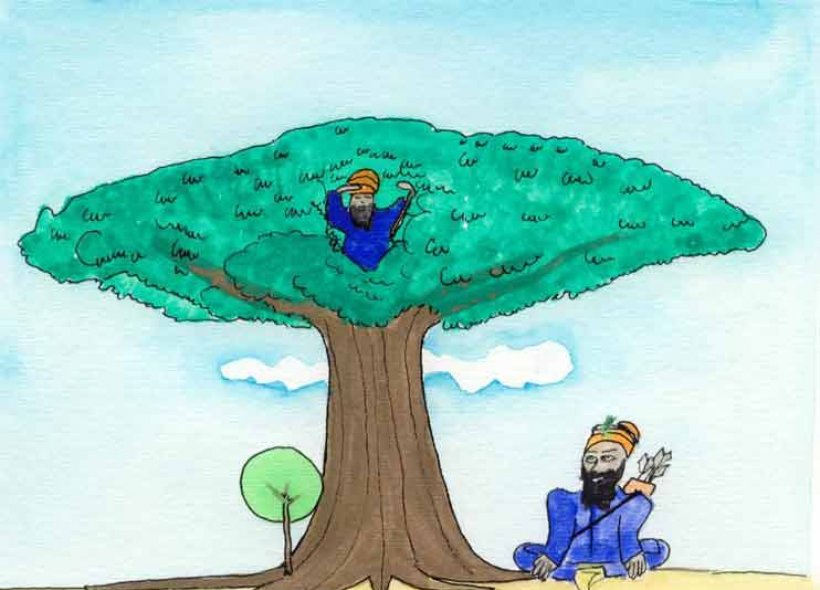 33+ Simple Peepal Tree Drawing Images