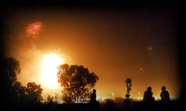 Fireworks display on Baisakhi night