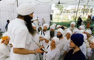 Jot Singh Khalsa telling the story of the sword and how it was created