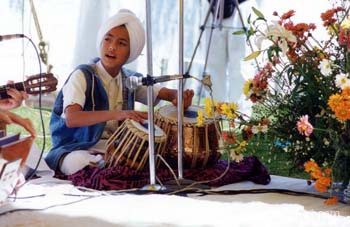 Sikh Youth Playing Tabla