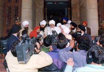 The Siri Singh Sahib meeting with press in New Delhi
